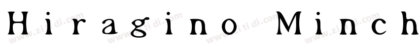 Hiragino Mincho ProN字体转换